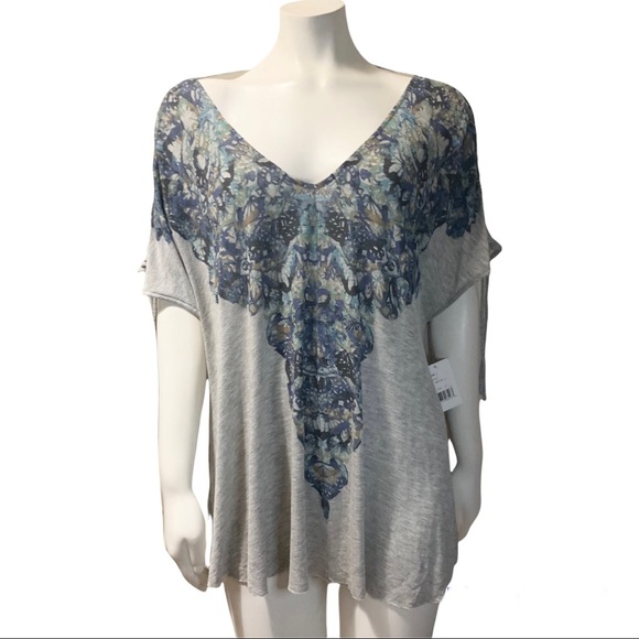 FREE PEOPLE BOHO ABSTRACT SHIRT - Picture 2 of 12